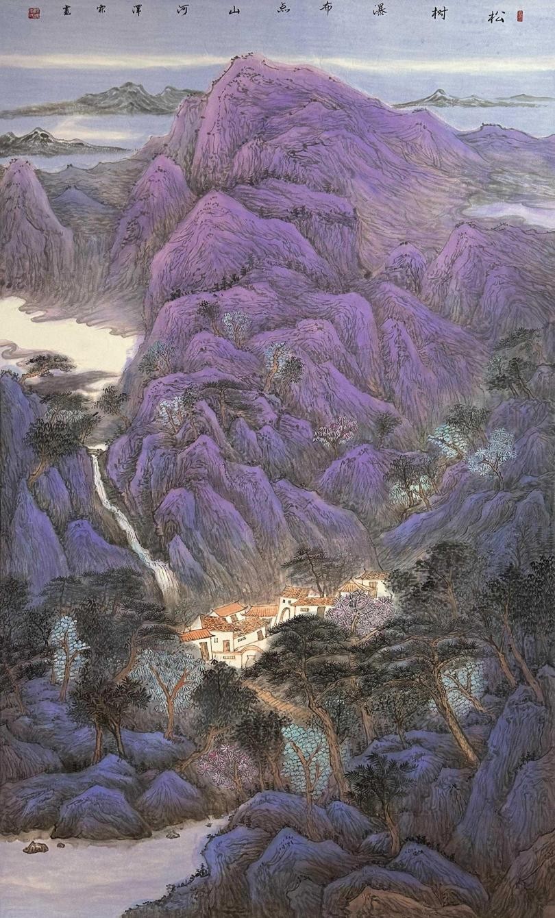 李泽霖的画作有着极强的艺术表现力,无论山水画还是人物画,国画还是