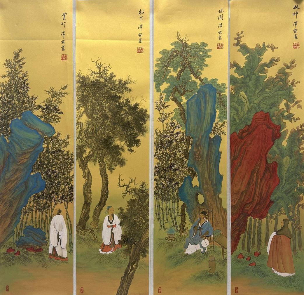 李泽霖的画作有着极强的艺术表现力,无论山水画还是人物画,国画还是