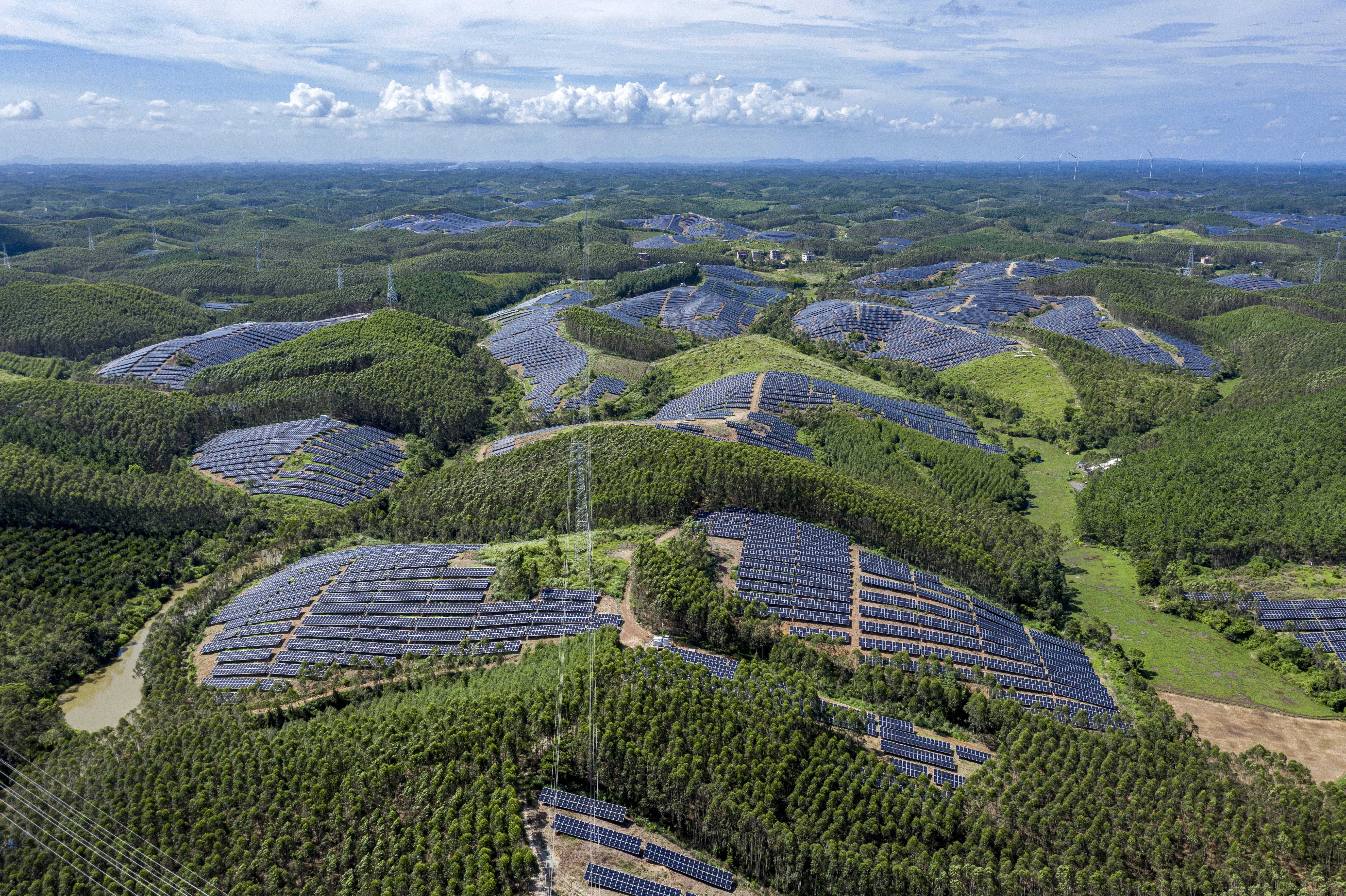 钦州市钦南区民海300mwp光伏发电平价上网项目鸟瞰图.
