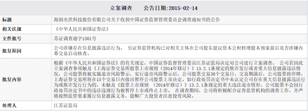 跌停又一公司出事資本大佬被查