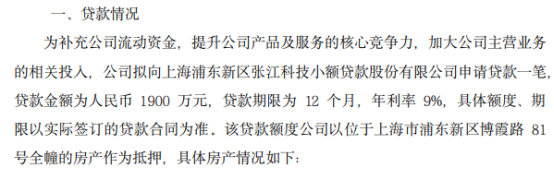 公司以位于上海市浦东新区博霞路81号全幢的房产作为抵押_财富号_东方