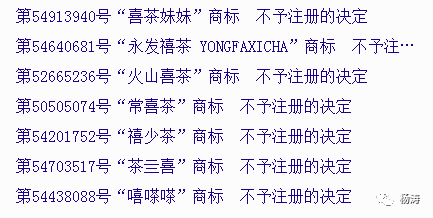 喜茶用商标异议让这些商标不予注册!
