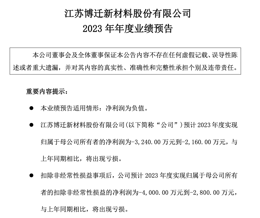 江蘇一上市公司突然公告2400萬元政府獎勵被財政局追回去年最多預虧