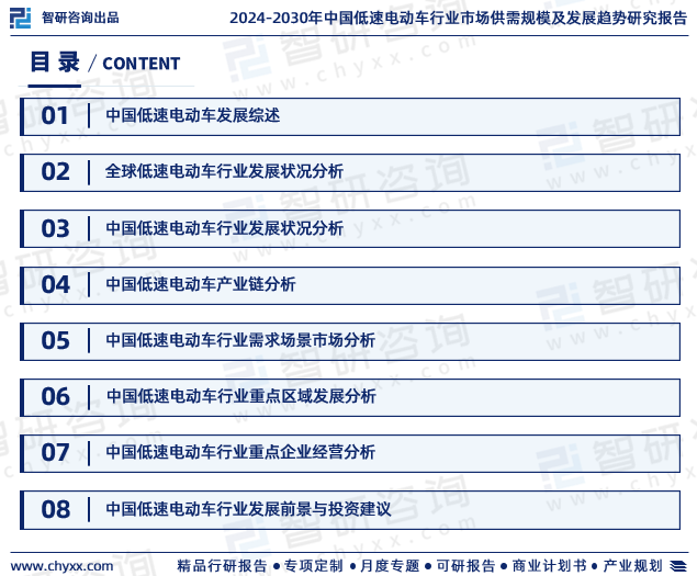 2024年中國低速電動車行業深度分析投資前景及未來趨勢預測報告智研