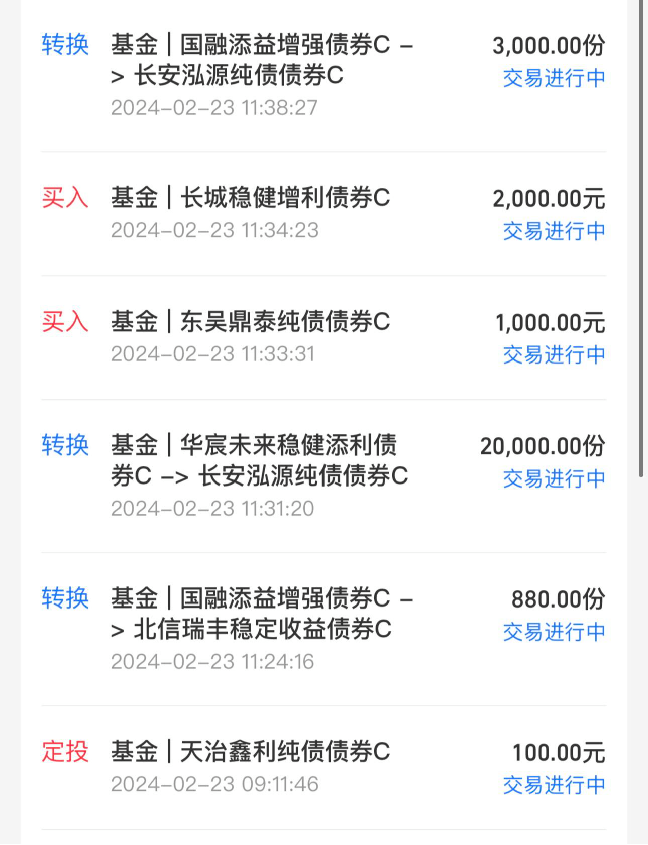 2月23日债市晴天个人操作加仓这几只优秀债基