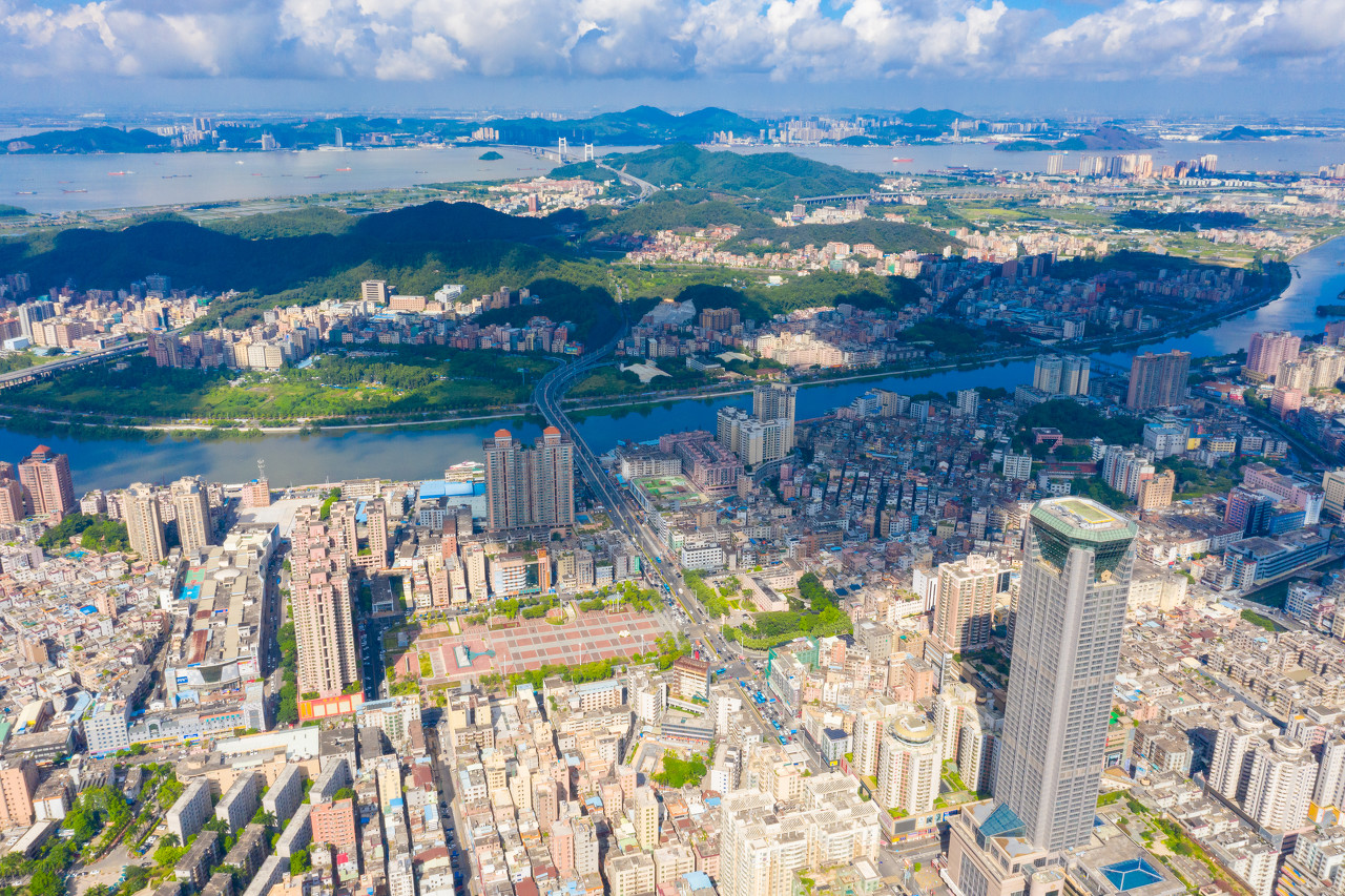 东莞长安镇要千亿也有绿意