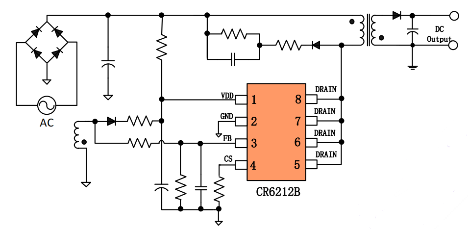 cr6212b5v12v高效率低成本电源方案可代换ob257x系列
