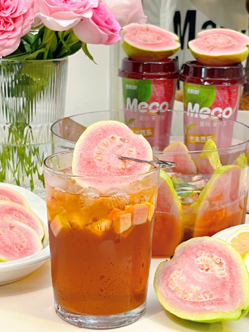 遇见香飘飘meco蜜谷芒果芭乐果汁茶感受初春美好