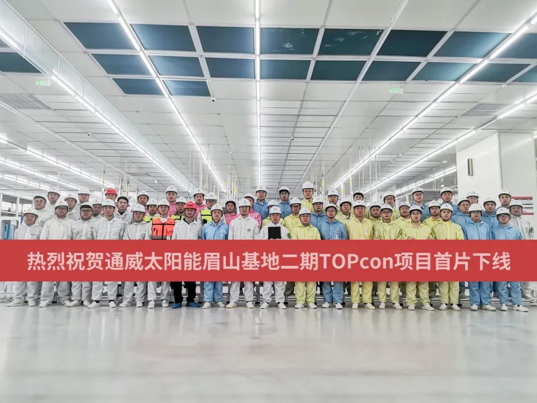 通威太阳能眉山基地二期TOPcon项目首片电池片顺利下线_财富号_东方财富网