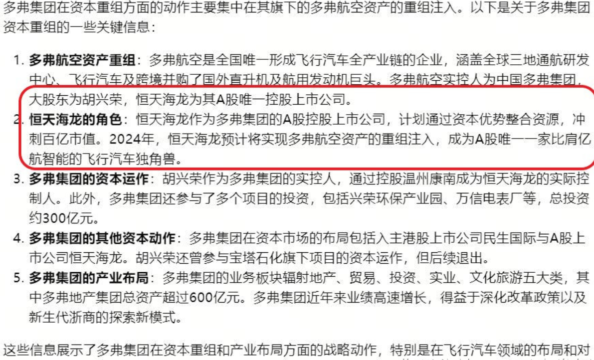 安邦系资本运作高手操盘恒天海龙飞行汽车重组上市