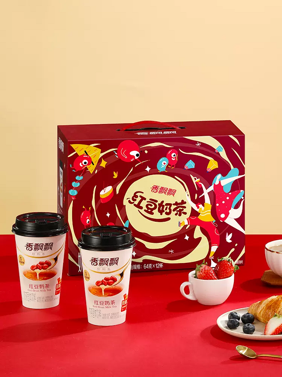 早餐暖饮推荐香飘飘红豆奶茶温暖来袭