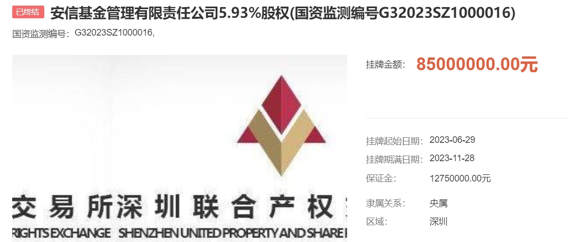 股权打九折依然难脱手安信基金为何如此难堪