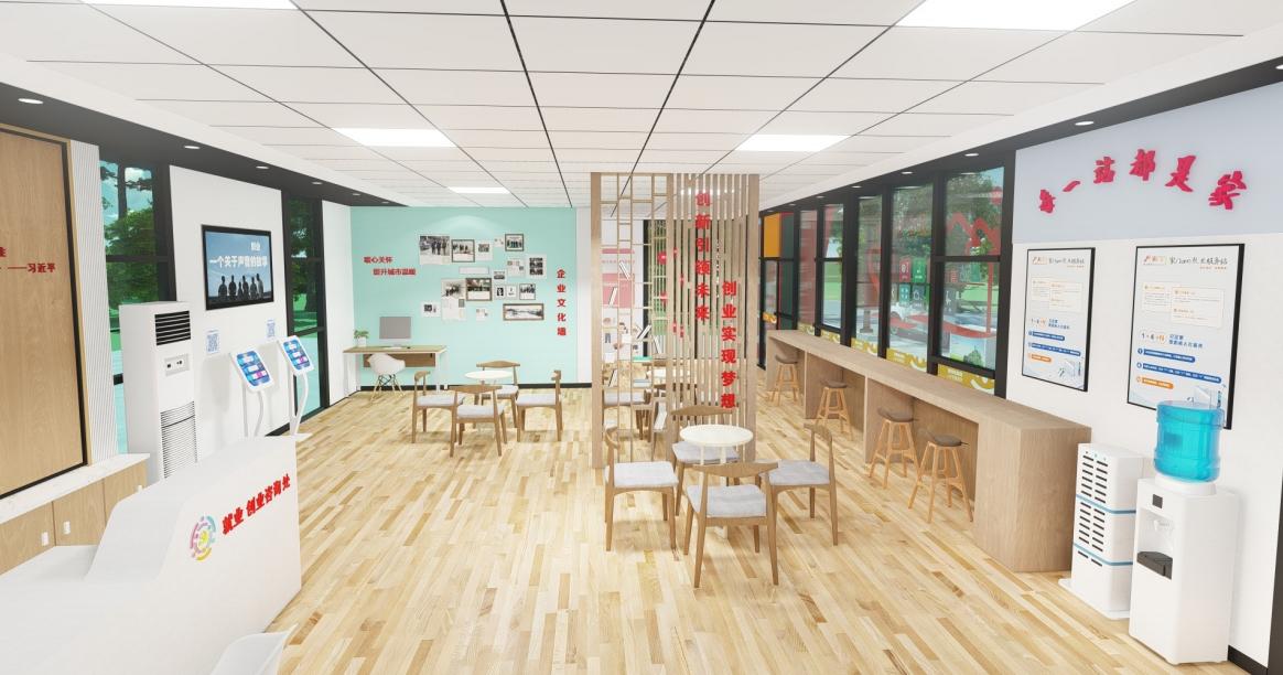 就业驿站特色文化墙设计参考 广东展厅预定