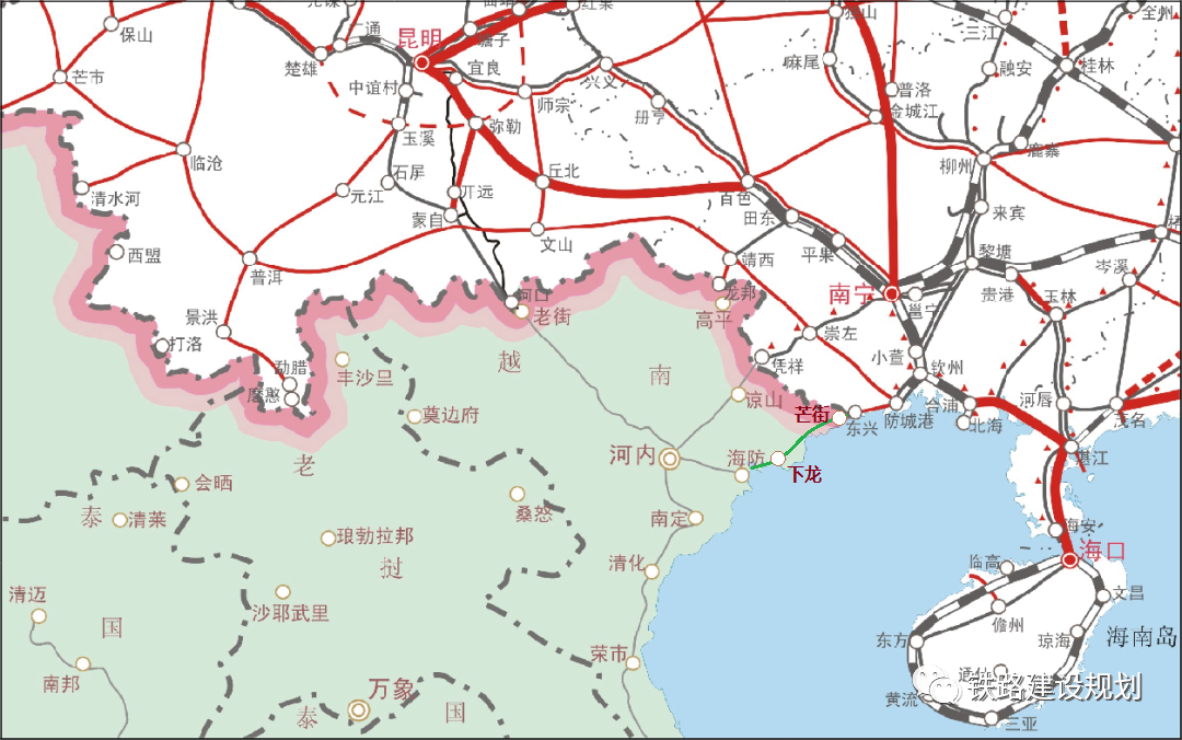 据报道,越南一条高铁从首都河内延伸至谅山省,后者与广西接壤,两者