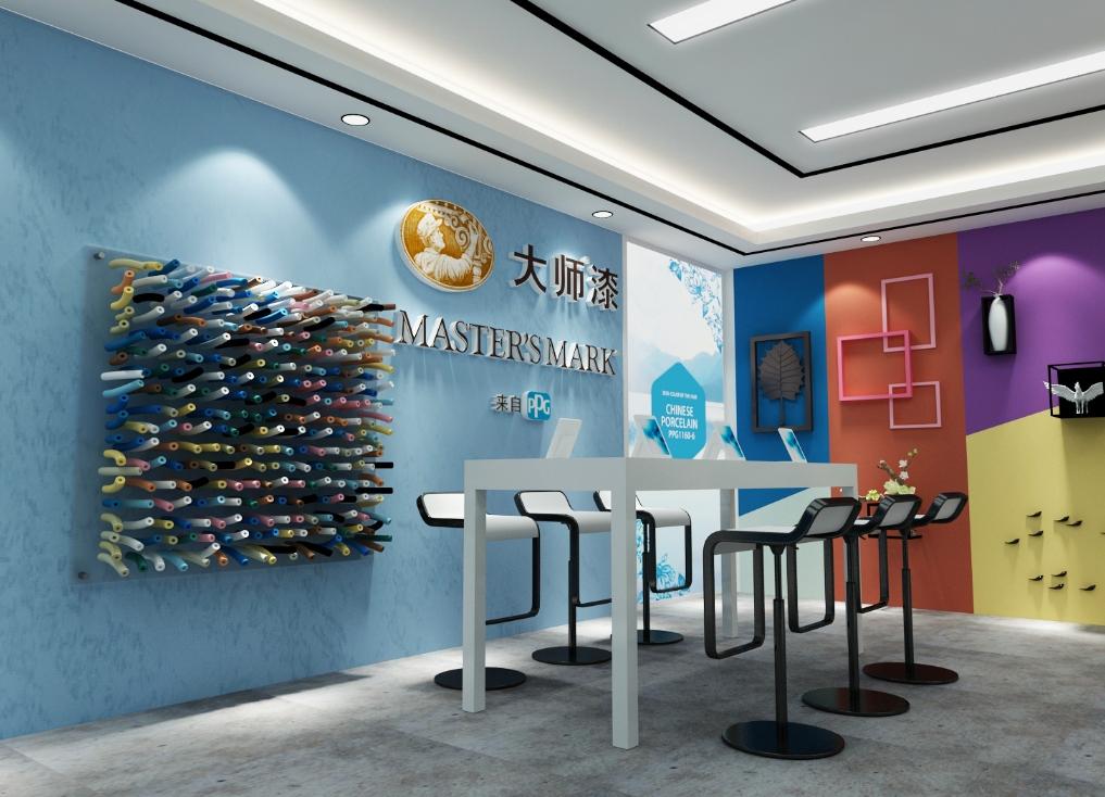 颜料展厅艺术馆设计案例 广东展厅装修