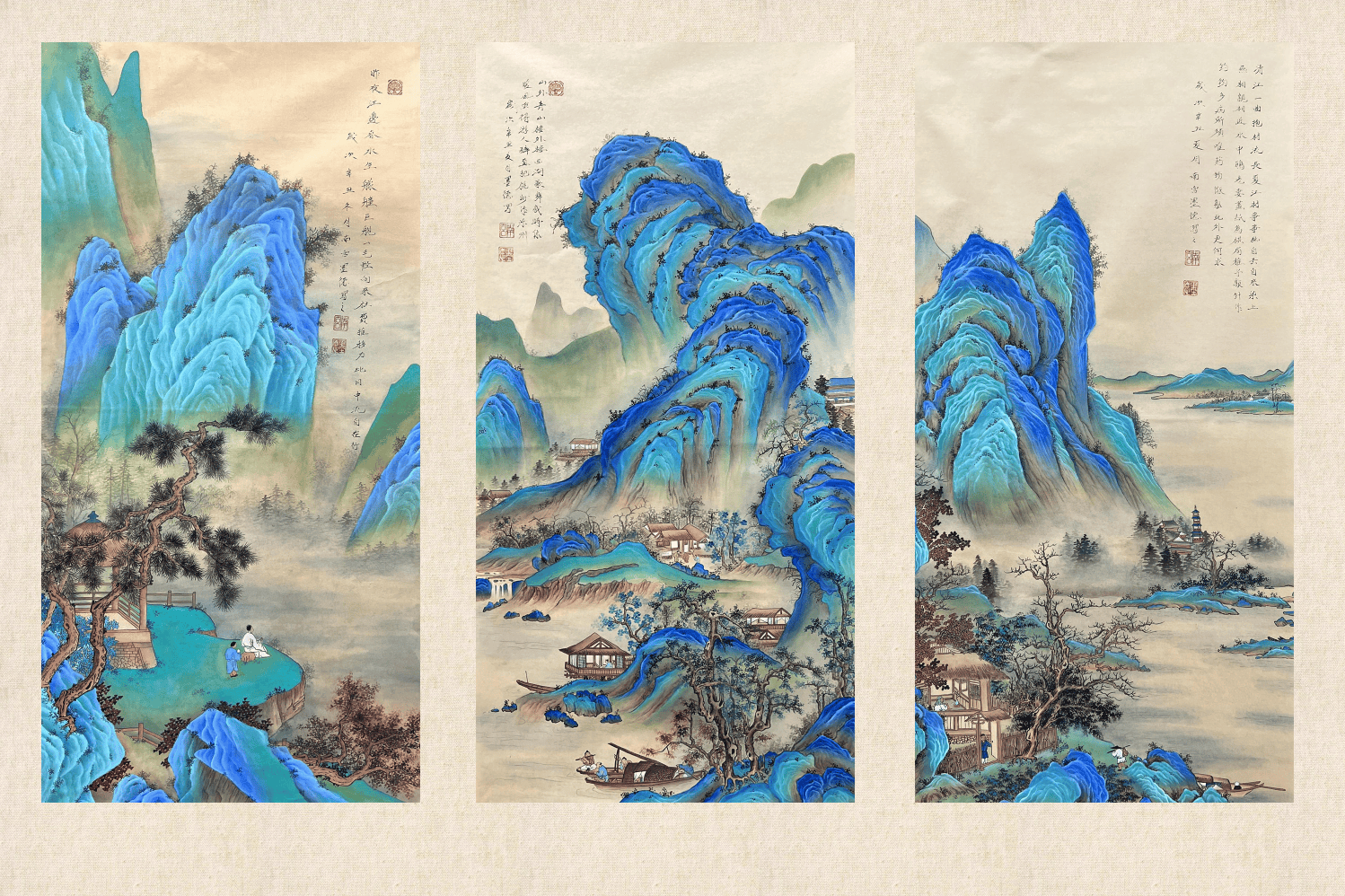 邓子悦画家—秉承大千之志成为唯一仿古传承弟子