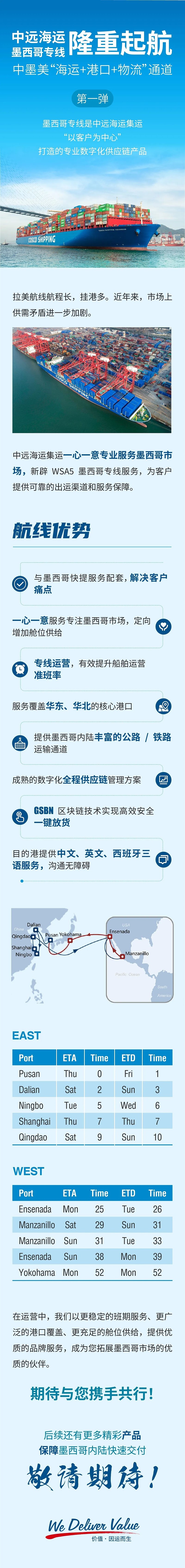 中远海运墨西哥航线开通与全球航运市场涨价潮