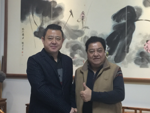 中国道教协会会长李光富收藏张冰寒书法作品陈昊苏(左三,陈毅的公子)