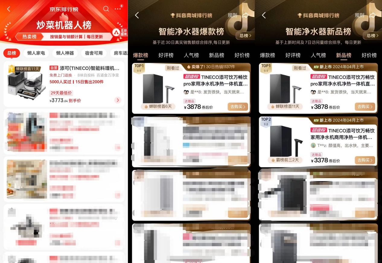 618启幕添可强势领跑,三大平台TOP1尽显品牌领导力-家电圈官网