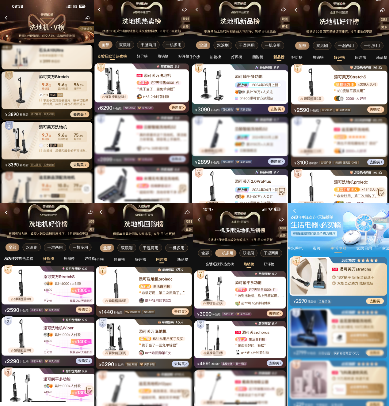 618启幕添可强势领跑,三大平台TOP1尽显品牌领导力-家电圈官网