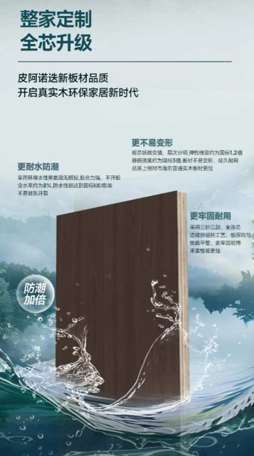 皮阿诺enf级实木多层诺芯板全"芯"上市,开启家居"芯"时代