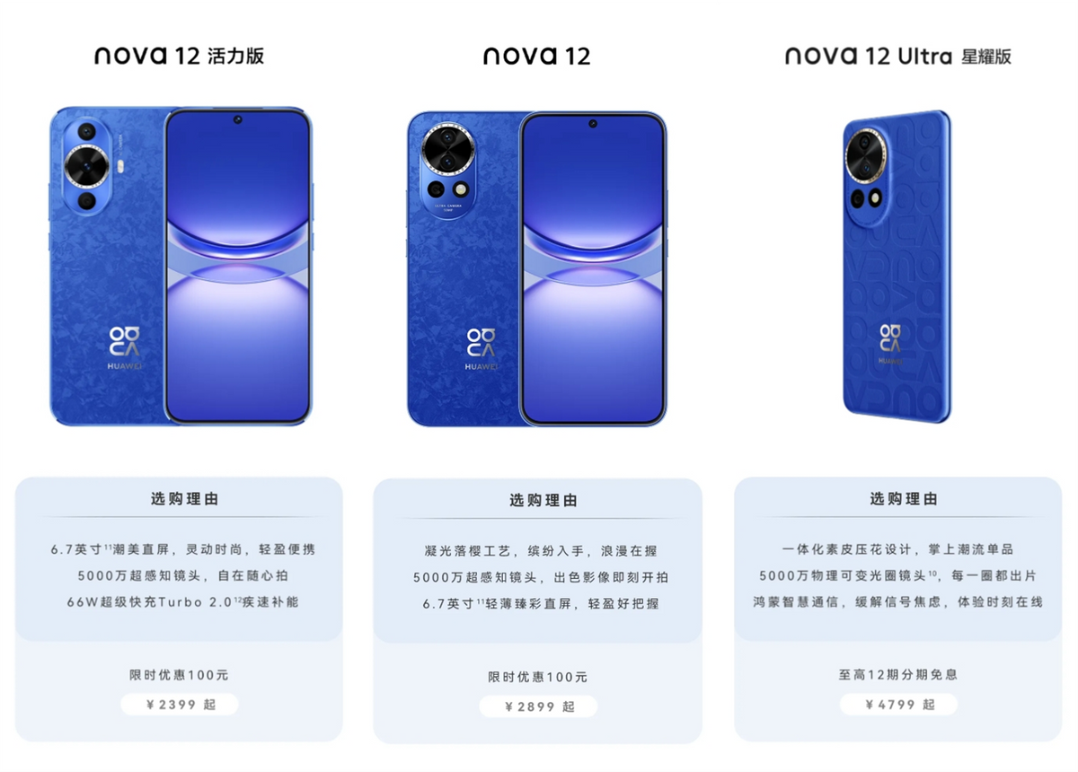 毕业季选华为nova 12系列就对了,影像通信能力出色,618值得购入