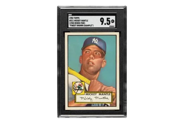 有些体育收藏品真能卖不少钱,比如,一张topps(美国美国之叶烟草公司