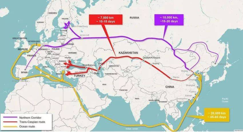 中欧卡航路线图图片