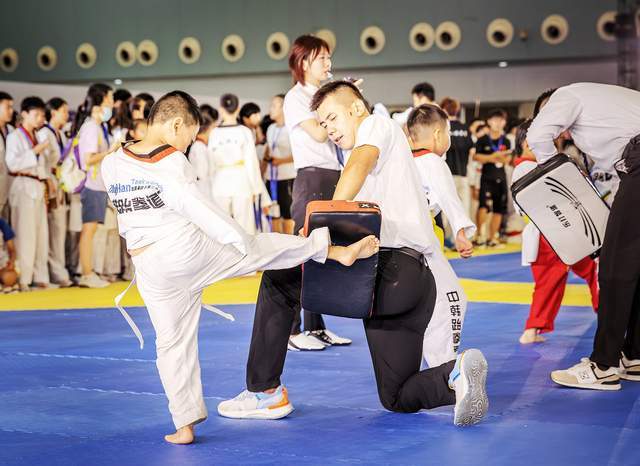 泰安市举办"好运山东"2024年"决战泰山之巅"跆拳道 搏击公开赛