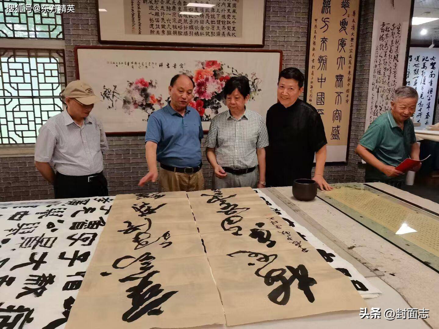 (甬上著名画家,书法家李羡唐老师现场创作