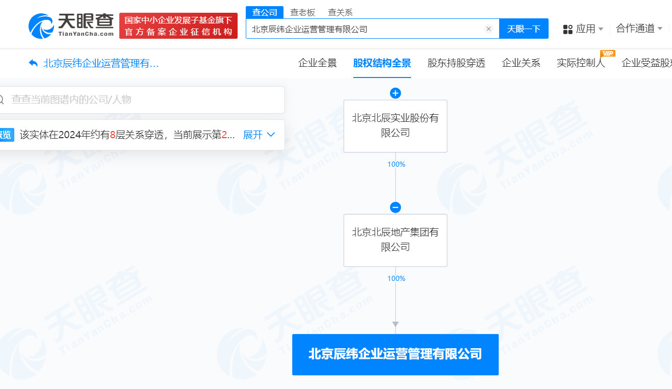 北辰实业成立企业运营管理公司# 注册资本10亿