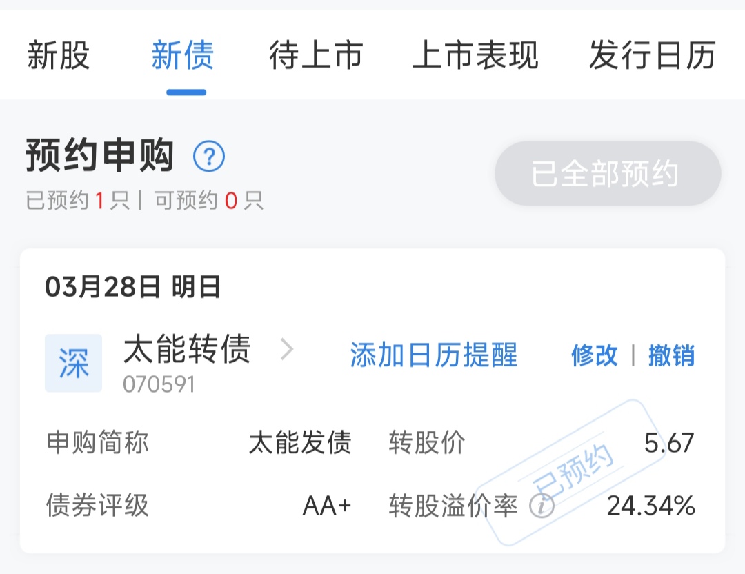 新债申购】太能转债，3月28日申购提醒与分析！