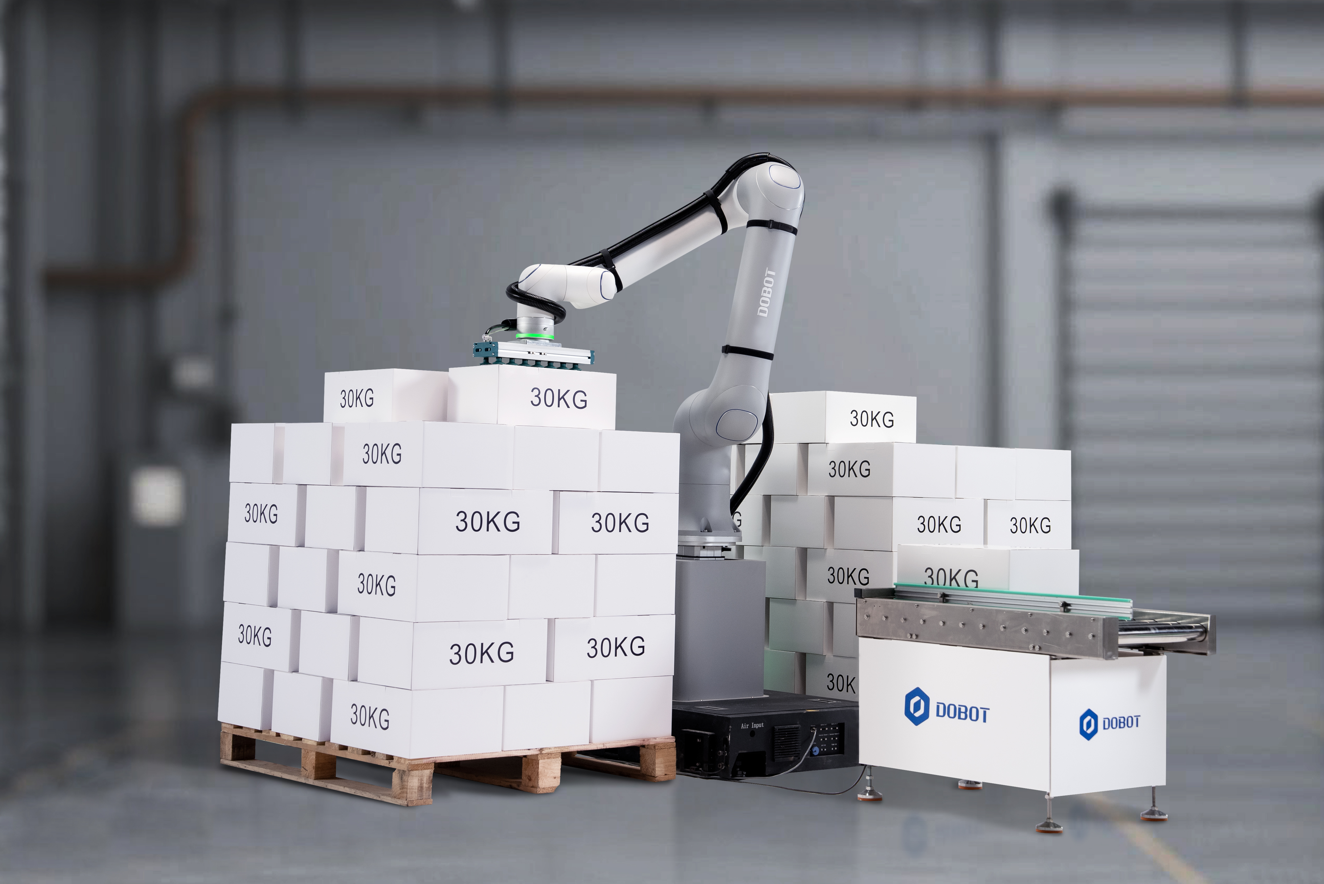 越疆cr30h码垛机器人,负载30kg 300/s关节速度,破解行业负重与速度