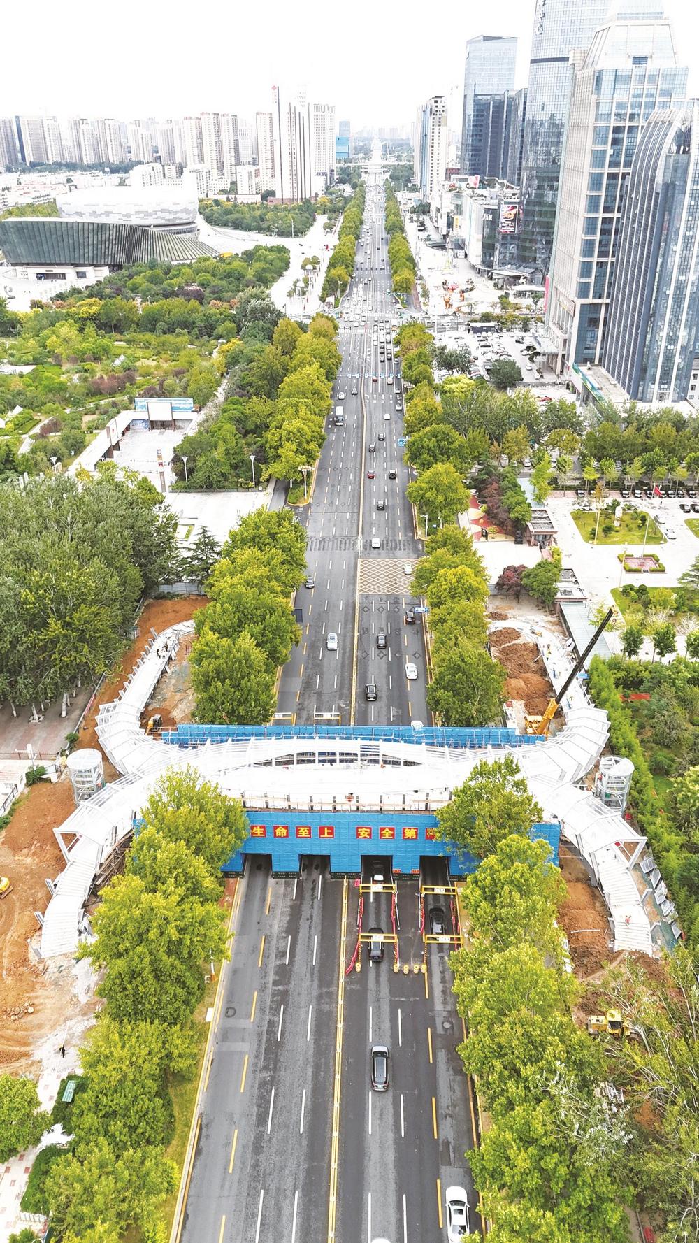 龙湖公园 过街天桥:俏姿初展贯南北