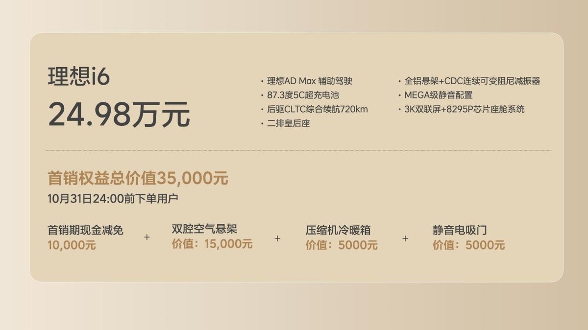理想汽车新形态五座SUV理想i6正式发布 全国统一零售价24.98万元-科记汇