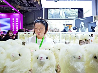 &nbsp;&nbsp;&nbsp;&nbsp;进博会上，参展商在整理商品。本报记者&nbsp;范天培摄/光明图片