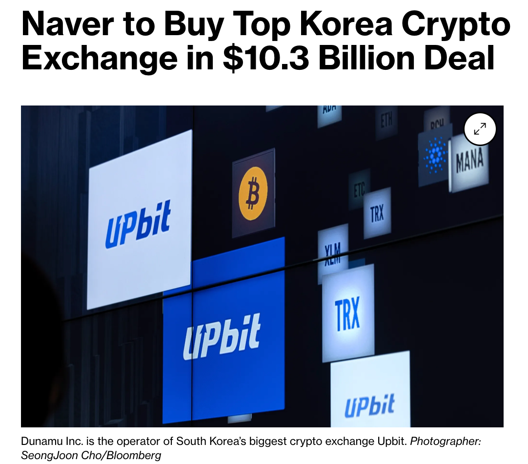Naver 百亿美元收购Upbit 母公司Dunamu，韩元稳定币市场将迎来关键破局者？_财富号_东方财富网