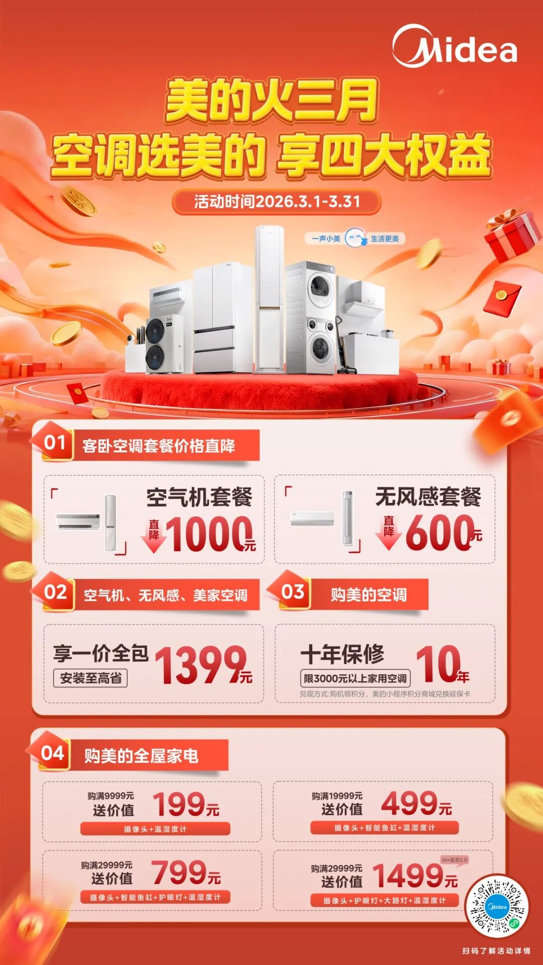 拒绝 “买的便宜装得贵”！美的空调火三月一口价全搞定-家电圈官网