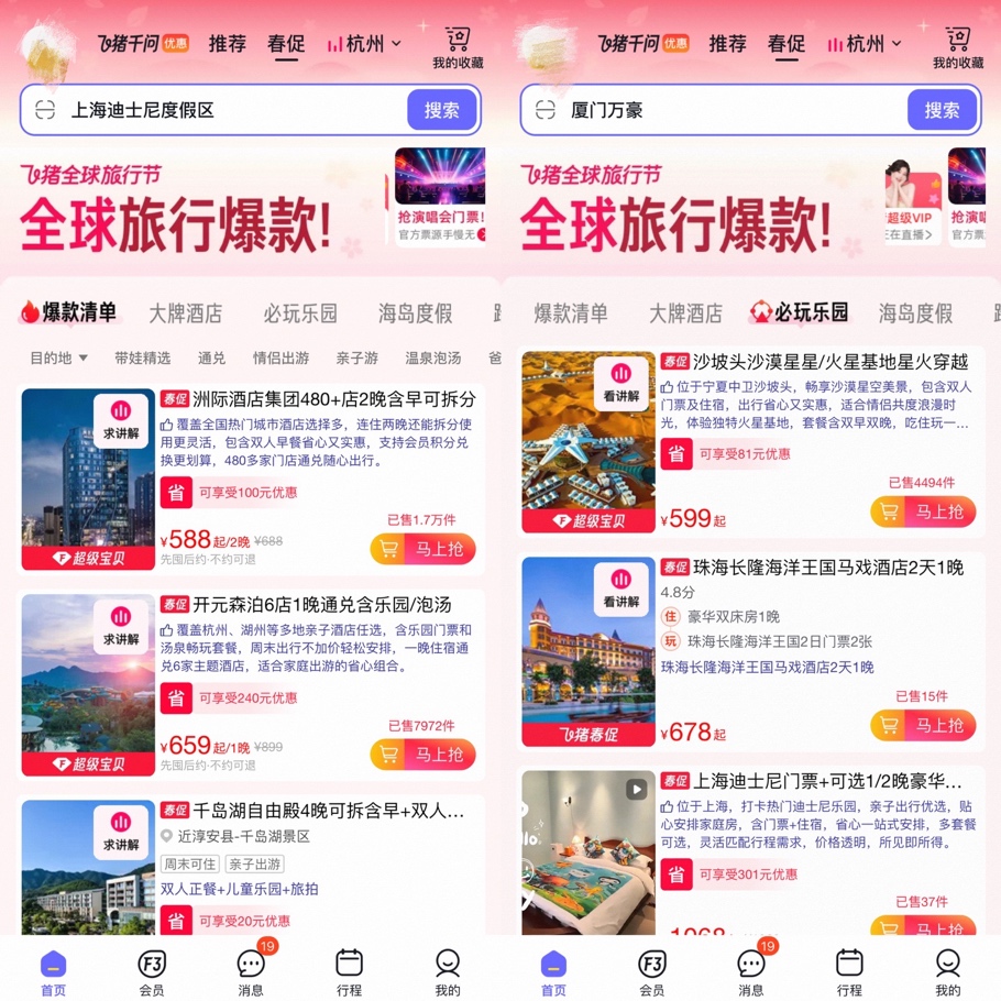 飞猪：踏青赏花搜索热度暴涨380%，已有单体酒店创下千万销售纪录