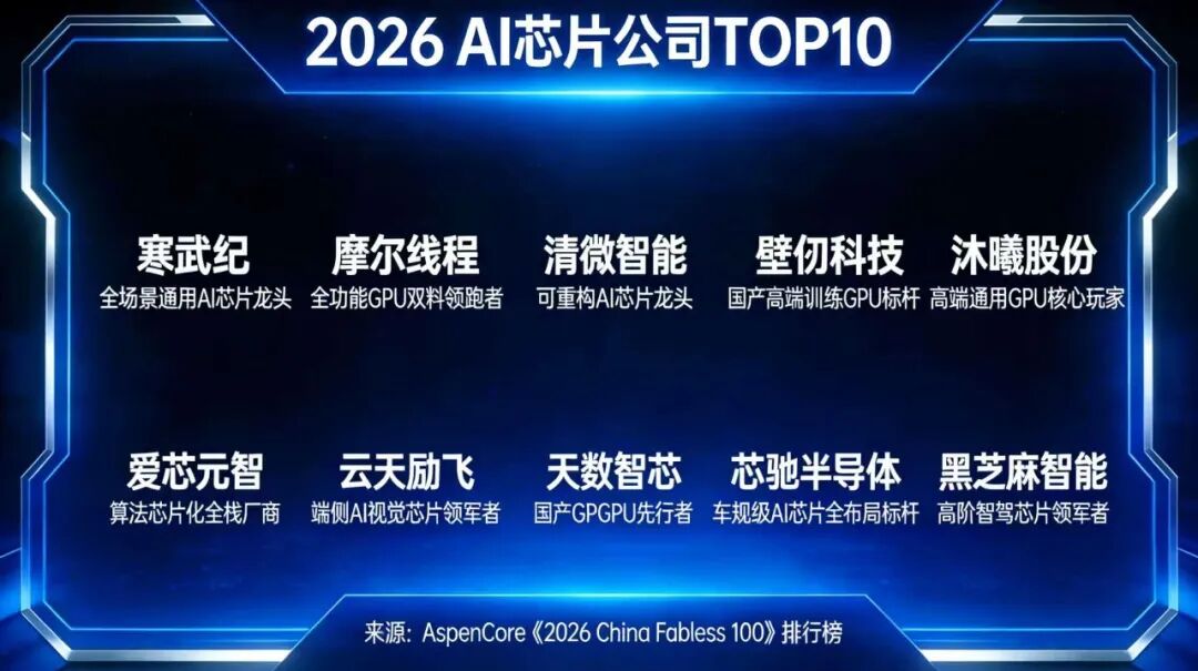 2026 国产 AI 芯片 TOP10 重磅发布,中国芯格局彻底改写!_财富号_东方财富网