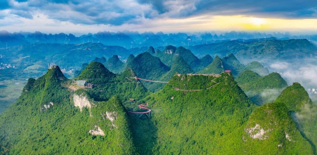“行旅”阳朔如意峰,360°把喀斯特峰林装进镜头