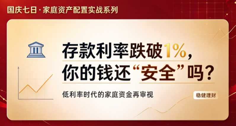 Day1：存款利率跌破1%，你的钱还“安全”吗？