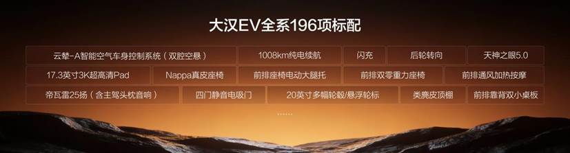纯电续航1008公里,比亚迪大汉重磅来袭,售价23.59万~27.59万元-科记汇