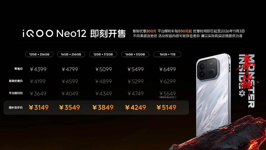 “Ultra级性能统治力”iQOO Neo12发布 解锁极致性能游戏体验-科记汇