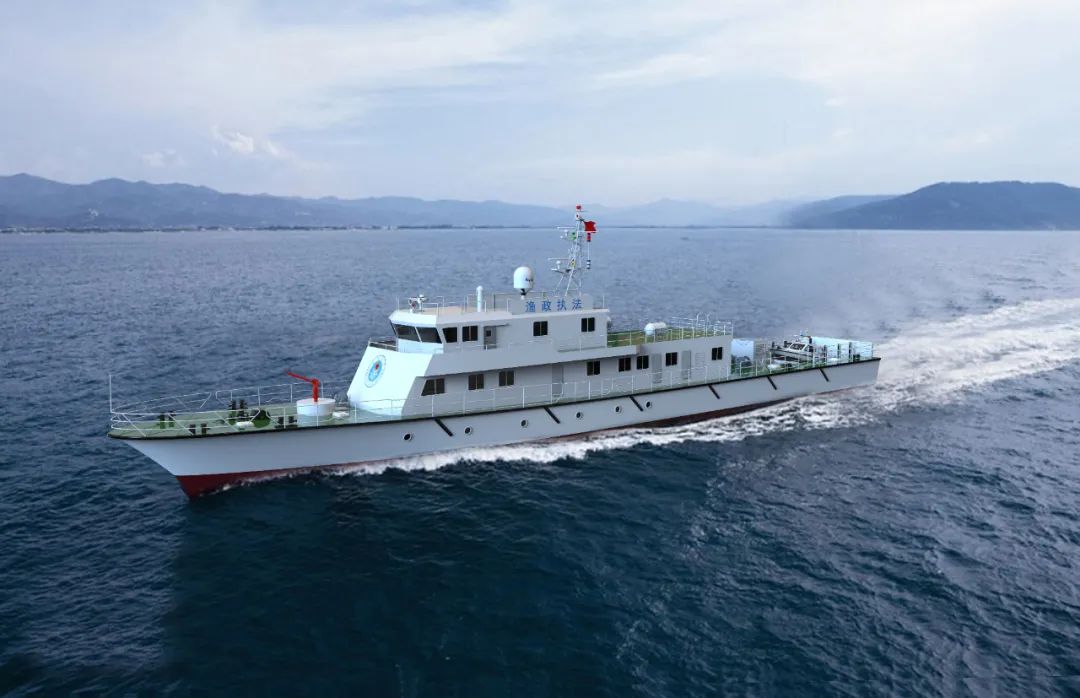 海洋强国丨江龙船艇承建江苏省射阳县300吨级渔政执法船喜迎下水