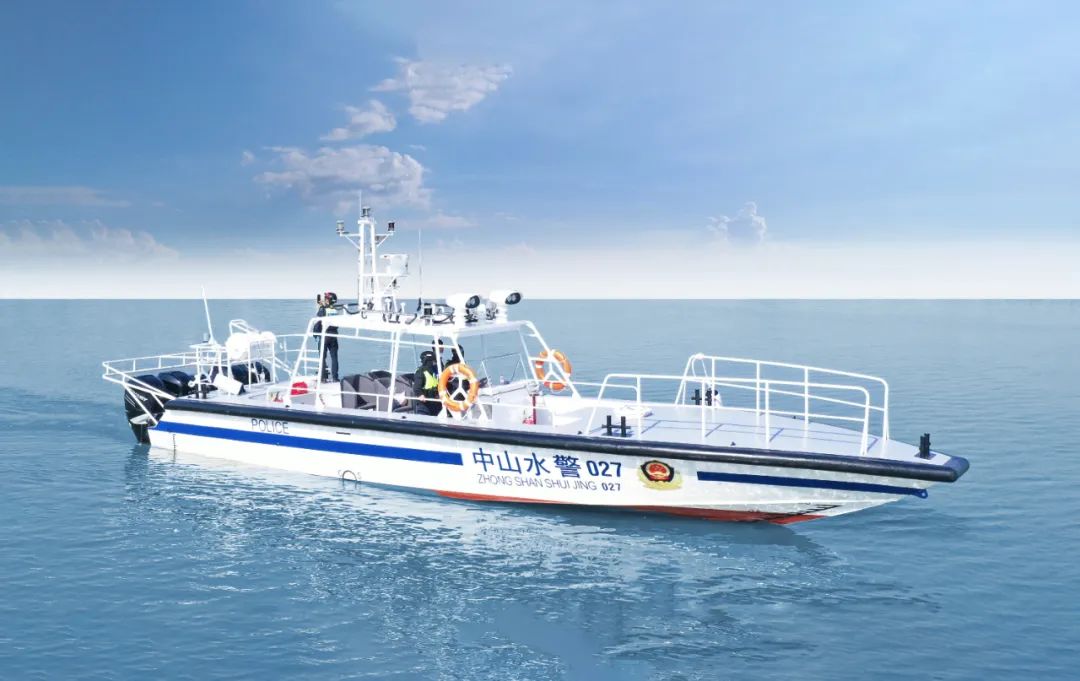 江龙船艇交付中山市公安局批量高速执法艇