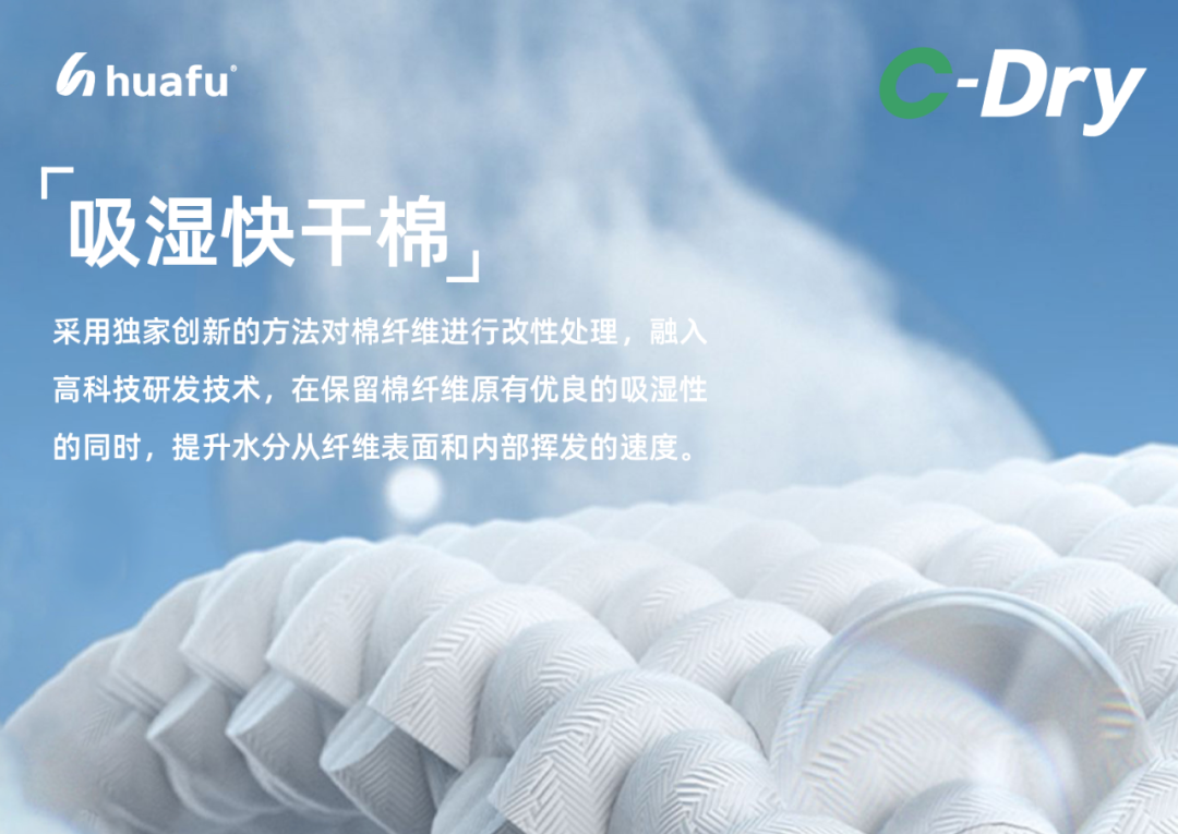 吸湿快干棉,突破棉的基因桎梏,采用独家创新的方法对棉纤维进行改性