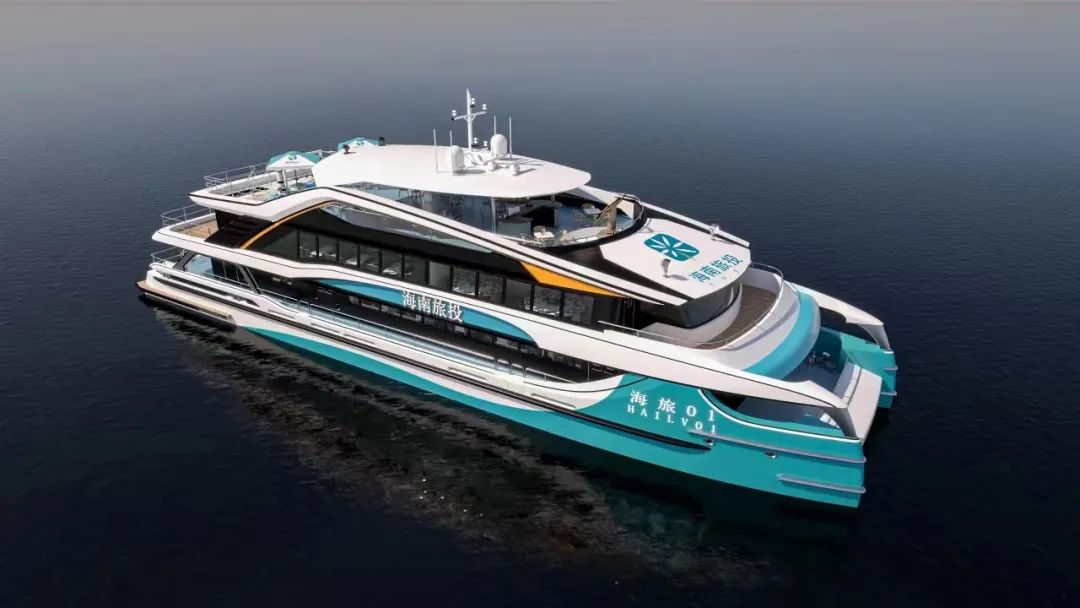 服务海南自贸港丨澳龙船艇开工建造海南旅投首艘40米级双体旅游客船