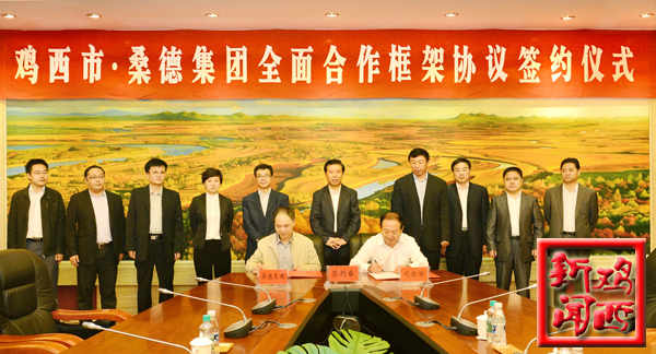 市领导于金才,张新山,李传良及市政府秘书长左晖参加会见并出席签约