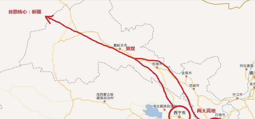 敦煌之于丝绸之路地位图